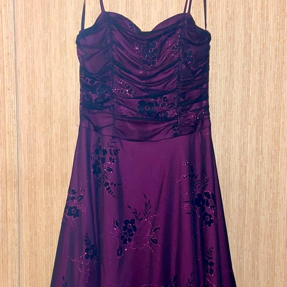Sparkly Purple Flower print dress